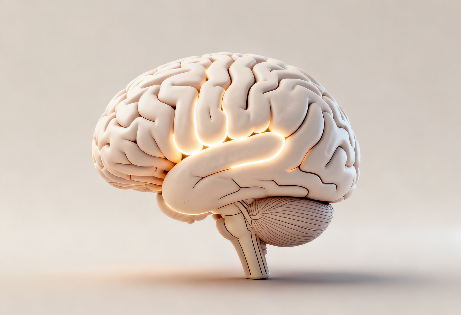 Brain illustration showing emotional and decision-making regions involved in child development